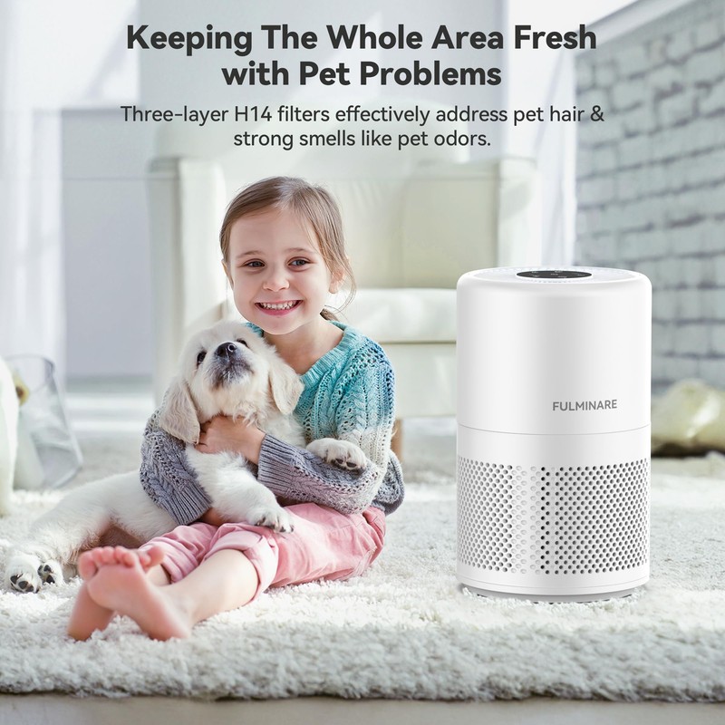 FULMINARE Air Purifiers for Home Large Room, 1095 Ft² Coverage,