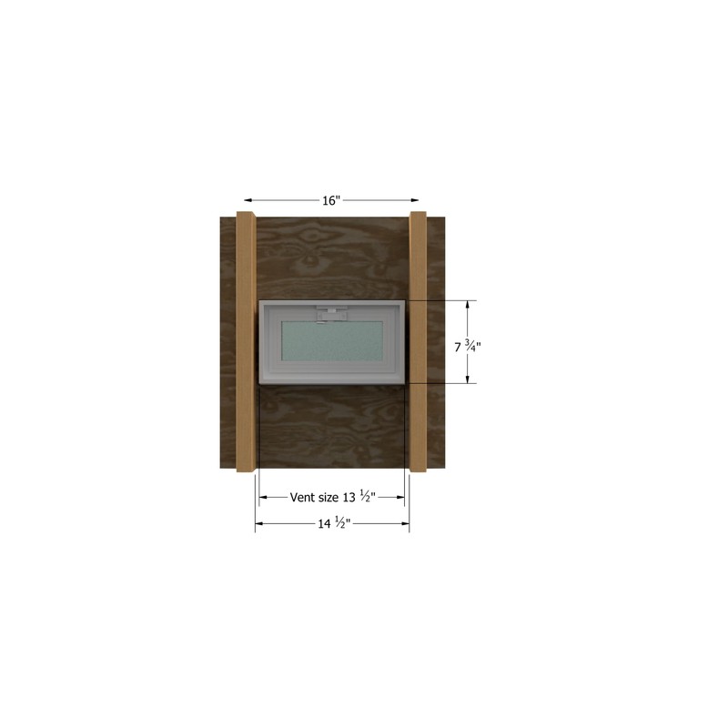 1408 Hopper Vent Window for Glass Blocks, Sheds, Cabins, Tiny