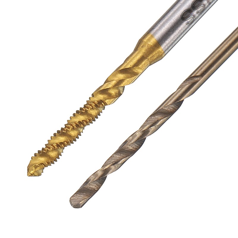 sourcing map Tap and Drill Bit Set, 2pcs M2 x