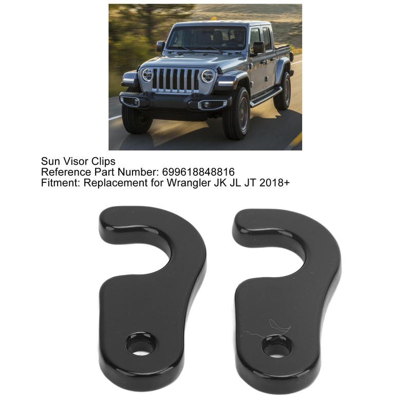 Sun Visor Clips 699618848816 Black Sunshade Holder Clips with Screws