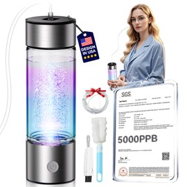4.0 Upgrade Hydrogen Water Bottle & Hydrogen Absorption 【SGS Certification - 5000PPB】【NO.1-100% Odorless】 Hydrogen Water Bottle - 2025 SPE PEM Technique, Double Hydrogen Content