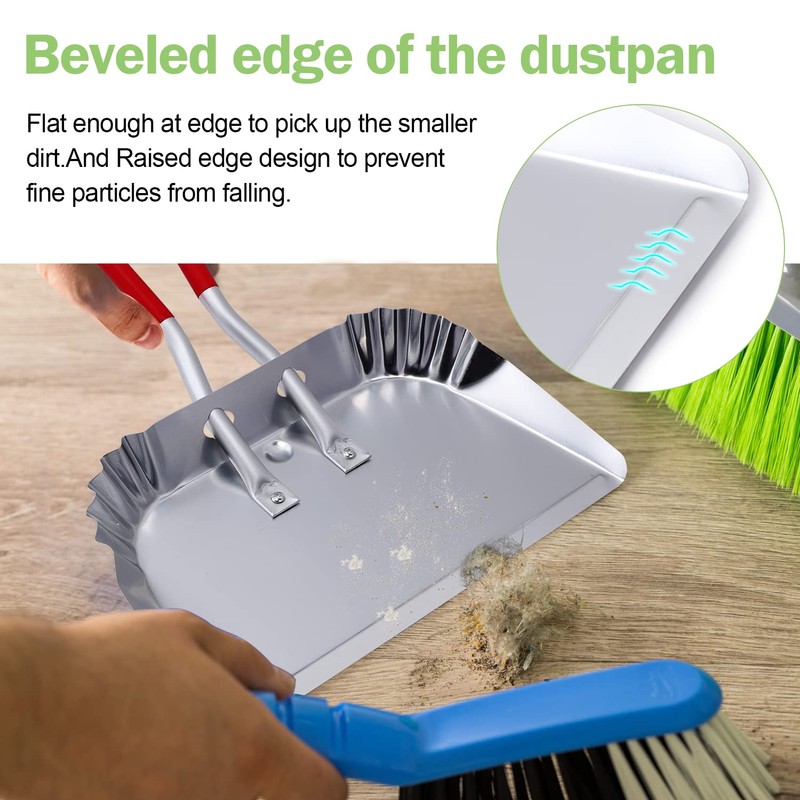 TOP DOG Metal Dustpan 17”, Aluminum Dust Pans Heavy Duty