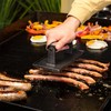 Plastic Batter Dispenser, Cast Iron Bacon Griddle Weight Press, 10