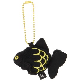 Goldfish Bell Demekin Mascot Key Chain Black