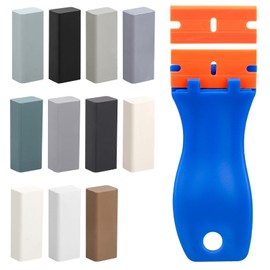 Nakutita Hartwachs Reparaturset, Laminat Reparatur Hartwachs fr Holz/Fliesen/Parkett/Laminat/Vinyl, M?belreparatur Wachs Set Wachskitt zum Kratzer Sch?den Loch Ausbessern Arbeitsplatte (11er-blau-grau Uvm)