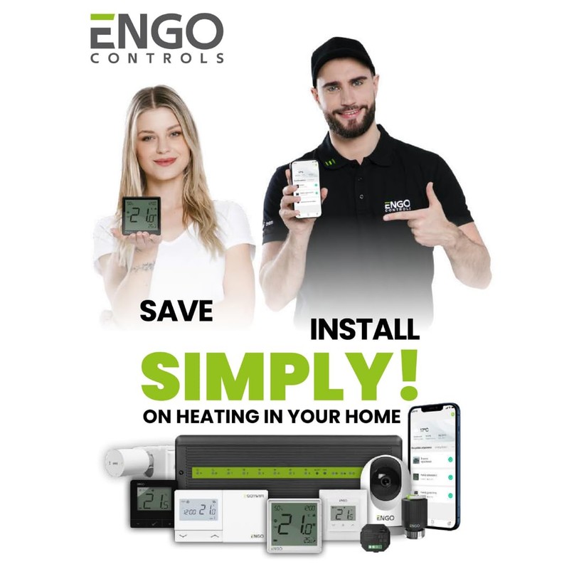 ENGO E-ONE Wireless Smart Thermostat, WiFi Programmable Controller, ZigBee 3.0,
