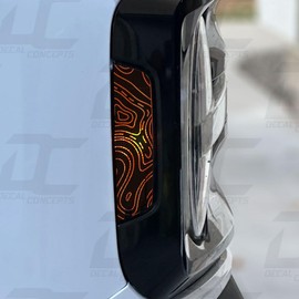 Decal Concepts Topographic Pattern Front Side Marker Accent Decal Kit - Fits Bronco 2021-2025