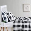 Truly Soft Everyday Buffalo Plaid Black Full/Queen Duvet Cover Set