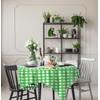 HEIPINIUYE 3 Pack Green and White Round Checkered Tablecloth 84