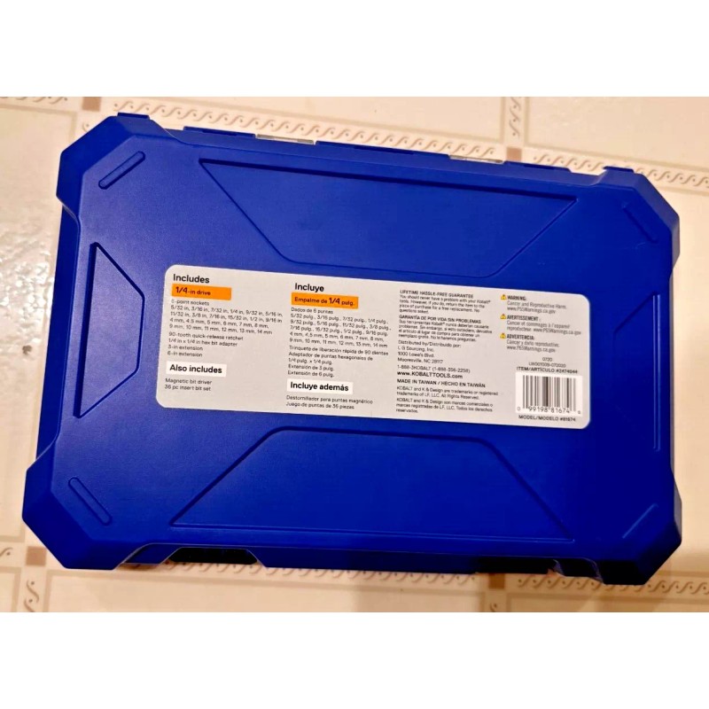 Kobalt New Kobalt 65-PC SAE & Metric Polished Chrome Mechanics