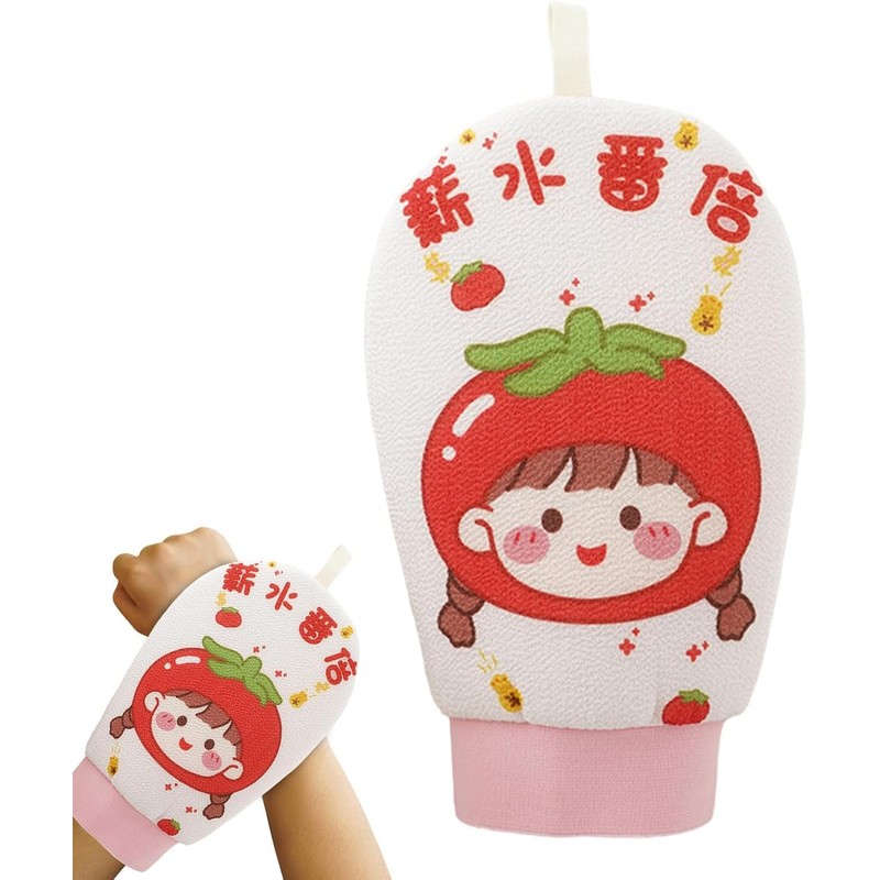 Guantes de esponja de baño exfoliantes de doble cara para