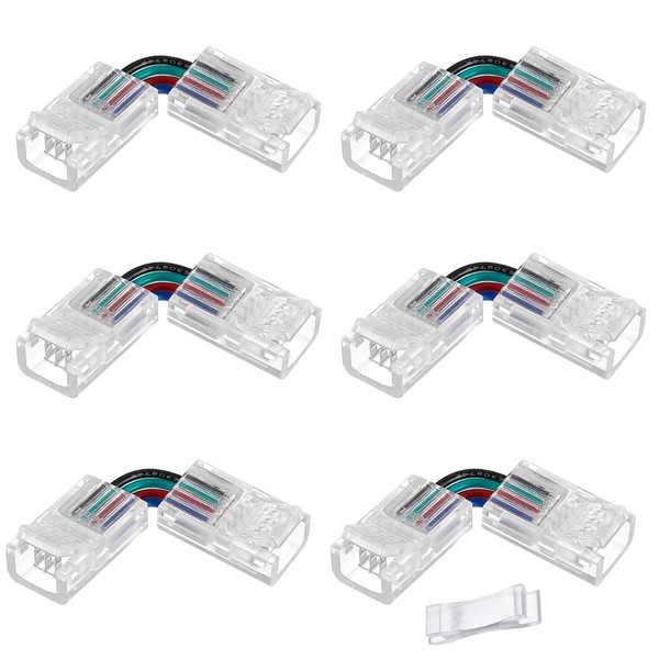 90 Degree Angle 4 Pin Track Lighting Connectors 10Mm Wide