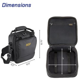 AURAY Nylon Padded Mixer Bag with Gear Protector, Removable Strap & Carry Handles - Fits Up to 10x10 inch Mixers, Weather-Resistant, Zipped Pockets - Ideal Storage Case for Travel and Audio Gear