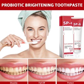 2PCS Sp-6 Ultra Whitening Toothpaste, Sp-6 Probiotic Toothpaste, sp-6 Ultra Whitening, Probiotic Brightening Toothpaste,Deep Cleaning Care Toothpaste,Remove Tooth Stains