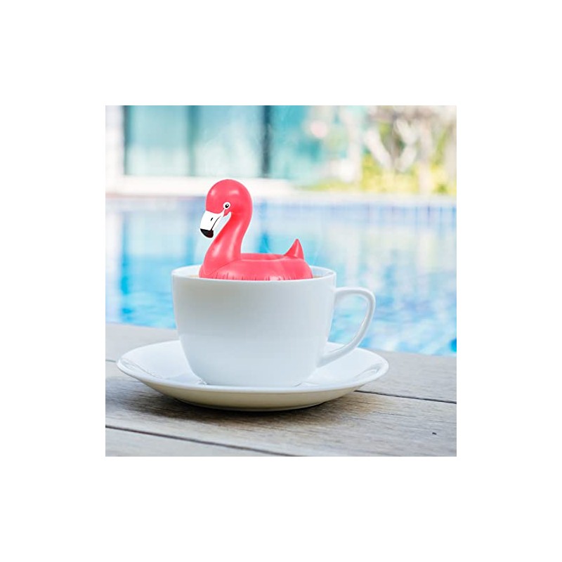 Genuine Fred Flamingo - Infusor de té flotador para piscina,