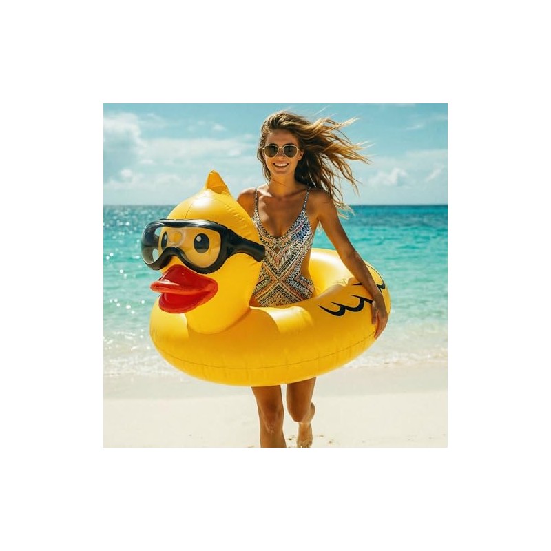 Float Joy Funny Duck Pool Floats Adult Giant Inflatable Rubber
