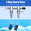 AQUANEAT Aquarium Air pump Splitter,Fish Tank Air Valve, Metal Stainless