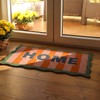 Scalloped Coir Welcome Doormat, 16 x 28 Inch Entrance Mat,Stripe,Classic