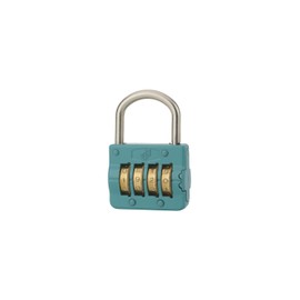 FTH M54 4 Digit Combination Padlock Adjustable Combination 10,000 Combination Options 43mm Base RAL 5018 Turquoise Blue