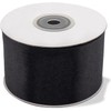 50mm Double Satin Black 25 Metres Ribbon Thickness 5cm Wedding