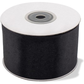 50mm Double Satin Black 25 Metres Ribbon Thickness 5cm Wedding Christening Christmas New Year Gift