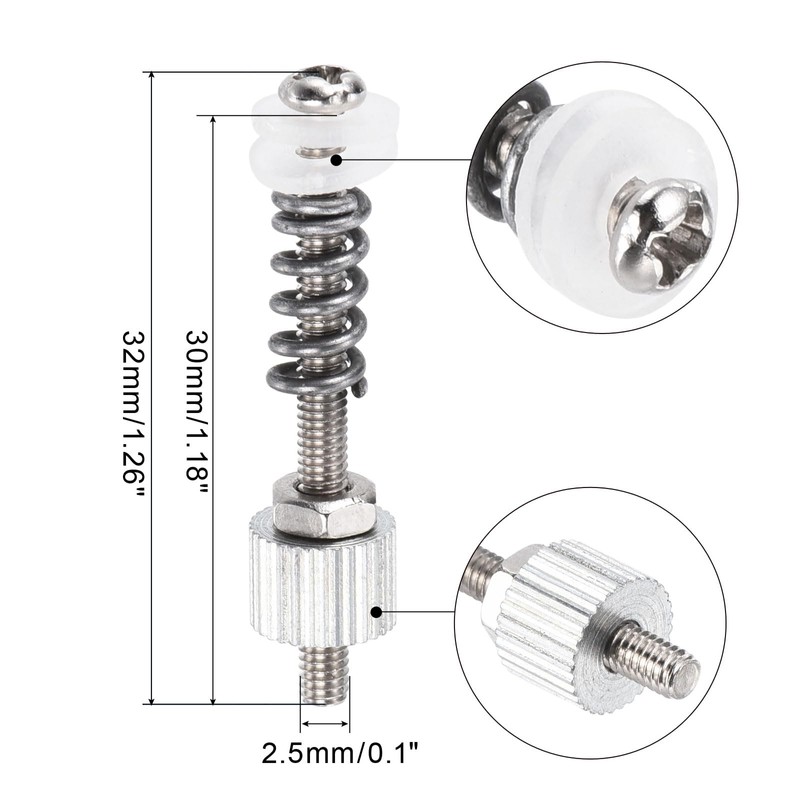 sourcing map CPU M2.5 Water Cooling Head Screw Iron Fixing