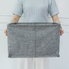 Hanui Tongsang folding square handle fabric basket storage basket, gray