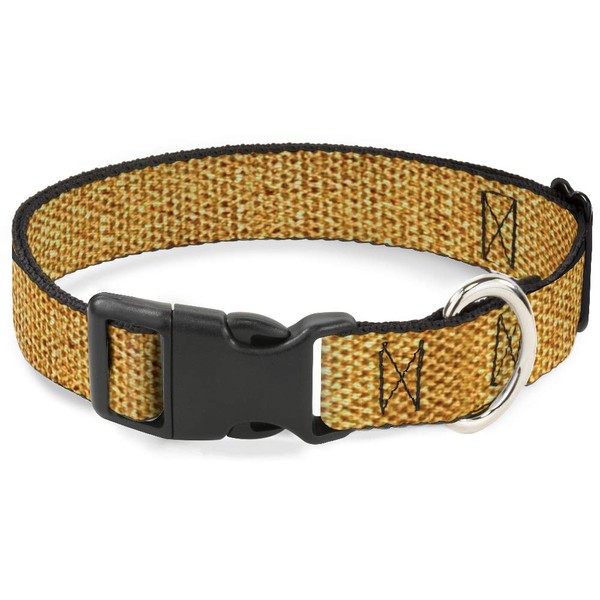 Dog Collar Plastic Clip Metallic Gold 18 to 32 Inches