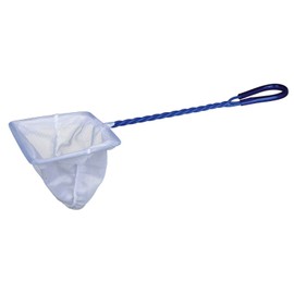 White Fine Mesh Aquarium Fish Net - Quick Catch Nylon for Pond, Tank, Cleaning (2" Net)