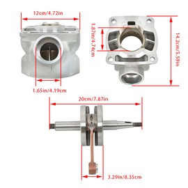 Cylinder Crankshaft Piston Gasket Repair Kit Replacement for YZ80 YZ 80 1993 1994 1995 1996 1997 1998 1999 2000 2001