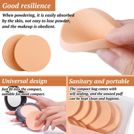 12Pcs Makeup Sponges - Washable Round Latex Cosmetic Sponges,Round Reusable Face PaintingSponges,Foam Sponges Suitable for Foundation,BB Cream,Powder,Cream Concealer,Liquid Makeup