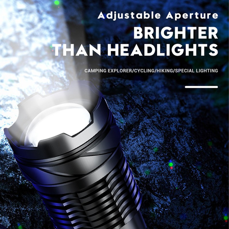 LED Bright Flashlight COB Work Light USB Rechargeable IPX4 Outdoor