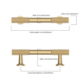 Asidrama 10 Pack 3 Inch(76mm) Champagne Bronze Cabinet pulls Kitchen Cabinet Handles, Cabinet Pulls Kitchen Cabinet Hardware for Cupboard Drawer Pulls