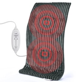 WOOMER Weighted Massage Electric Heating Pad for Back Pain, Neck and Shoulder...