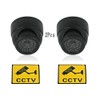BW 2pcs Dummy Fake Surveillance Security CCTV Dome Camera With