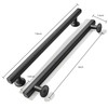 khtumeware 6 inch Matte Black Cabinet Handles, Square Solid Heavy-Duty