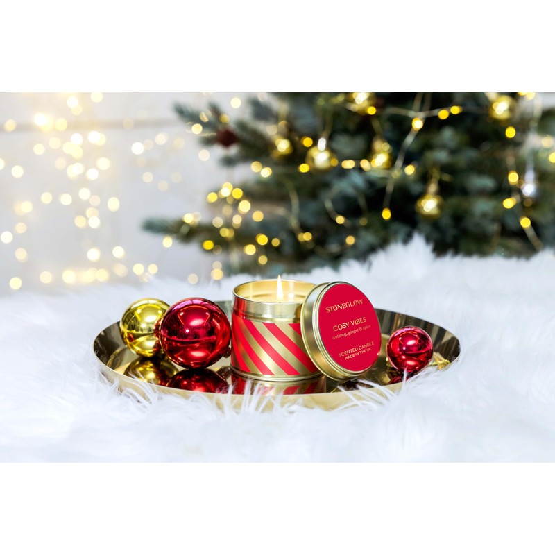 Stoneglow Seasonal Collection Cosy Vibes Duftkerze in Dose, Muskatnuss, Ingwer