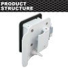 CROSSDESIGN White Paddle Entry Door Lock Latch Handle Knob Deadbolt