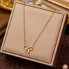 KummerSaprk Bow Necklace Silver Necklace for Women Trendy Bow Pendant
