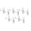 Yunox Wire Net Hook 50mm White PE-Coated Type 10-Piece Set