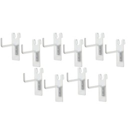 Yunox Wire Net Hook 50mm White PE-Coated Type 10-Piece Set 16-614