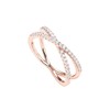 PAVOI 14K Rose Gold Plated X Ring CZ Simulated Diamond