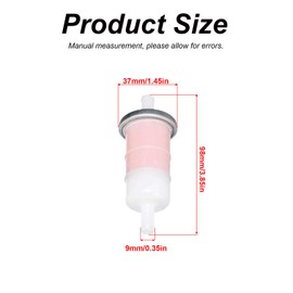 2PCS Fuel Filter, Universal Motorcycle Engine Fuel Line Filter 16900-MG8-003 Lawnmower Replacement Compatible with Honda Shadow 1000