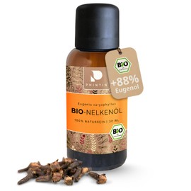 PHINTIN BIO Nelkenöl | 100% NATURREIN | Lebensmittelqualität | Zum Einnehmen | Echtes Gewürznelkenöl | Ätherisches Nelken Öl für Zahn- und Mundpflege | Duftöl Clove Oil