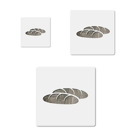 Bread Snack Meal Loafs Of, quality mylar stencil pack in 3 sizes, reusable for crafts and diy projects CCSTE-26077