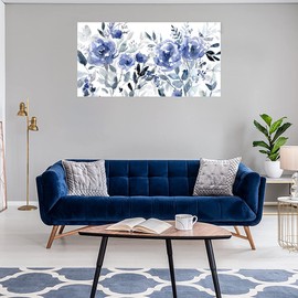 Fine Art Canvas Painters Field of Flowers Canvas Wall Decor by Artist Carol Robinson for Living Room, Bedroom, Bathroom, Kitchen, Office, Bar, Dining & Guest Room - Ready to Hang - 50 in x 26 in