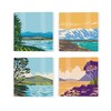 Scottish Lochs Ceramic Coaster Set - UK Scottish Landmarks/Landscapes Square