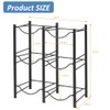 LIANTRAL 5 Gallon Water Bottle Holder, 3 Tiers Black Double