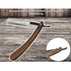 Men's Razor Set, Razor Set, Wooden Handle, Gold Etching, Black