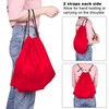 FEPITO 2 Pack Drawstring Backpack Bags Sack Cinch Bag String